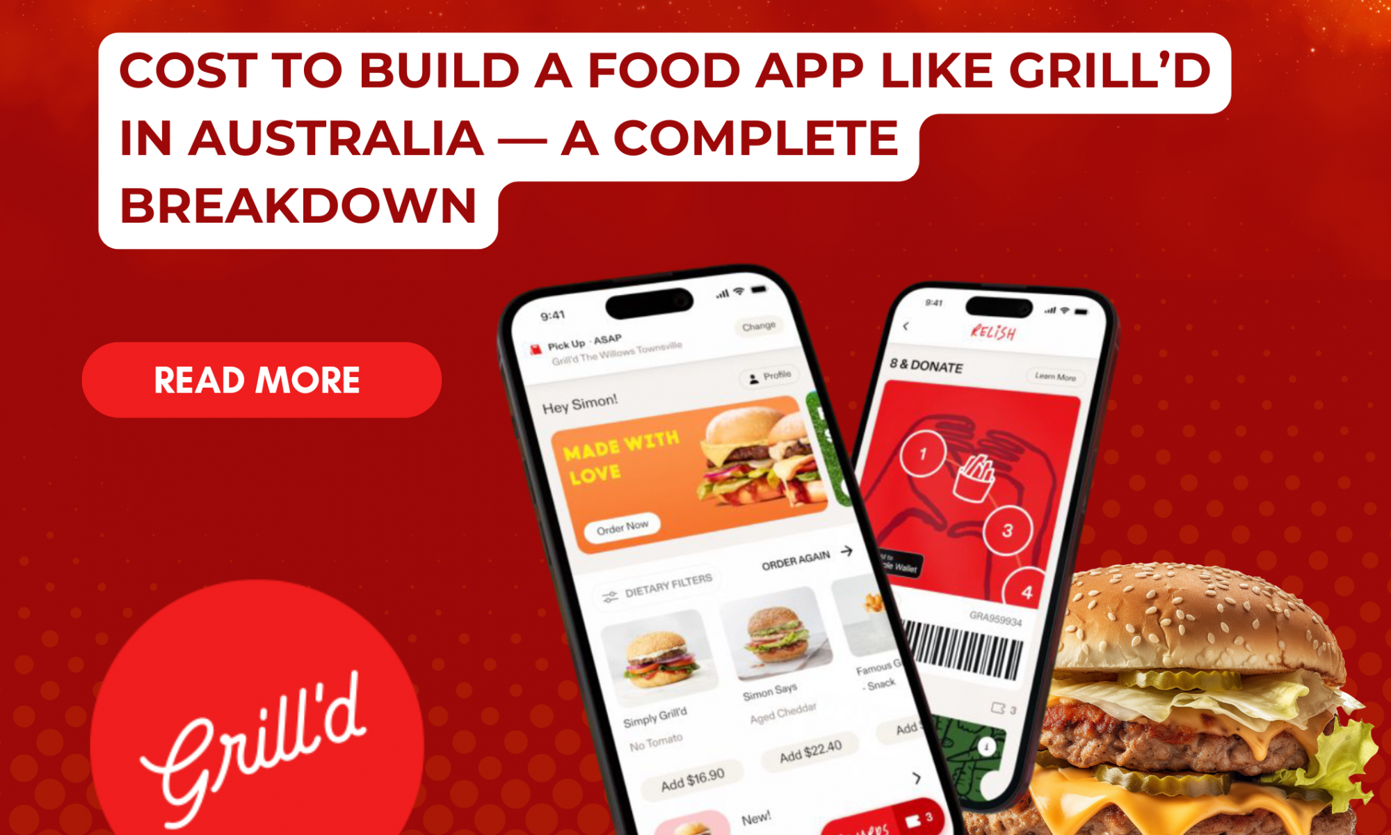 Cost to Build a Food App Like Grill’d in Australia
